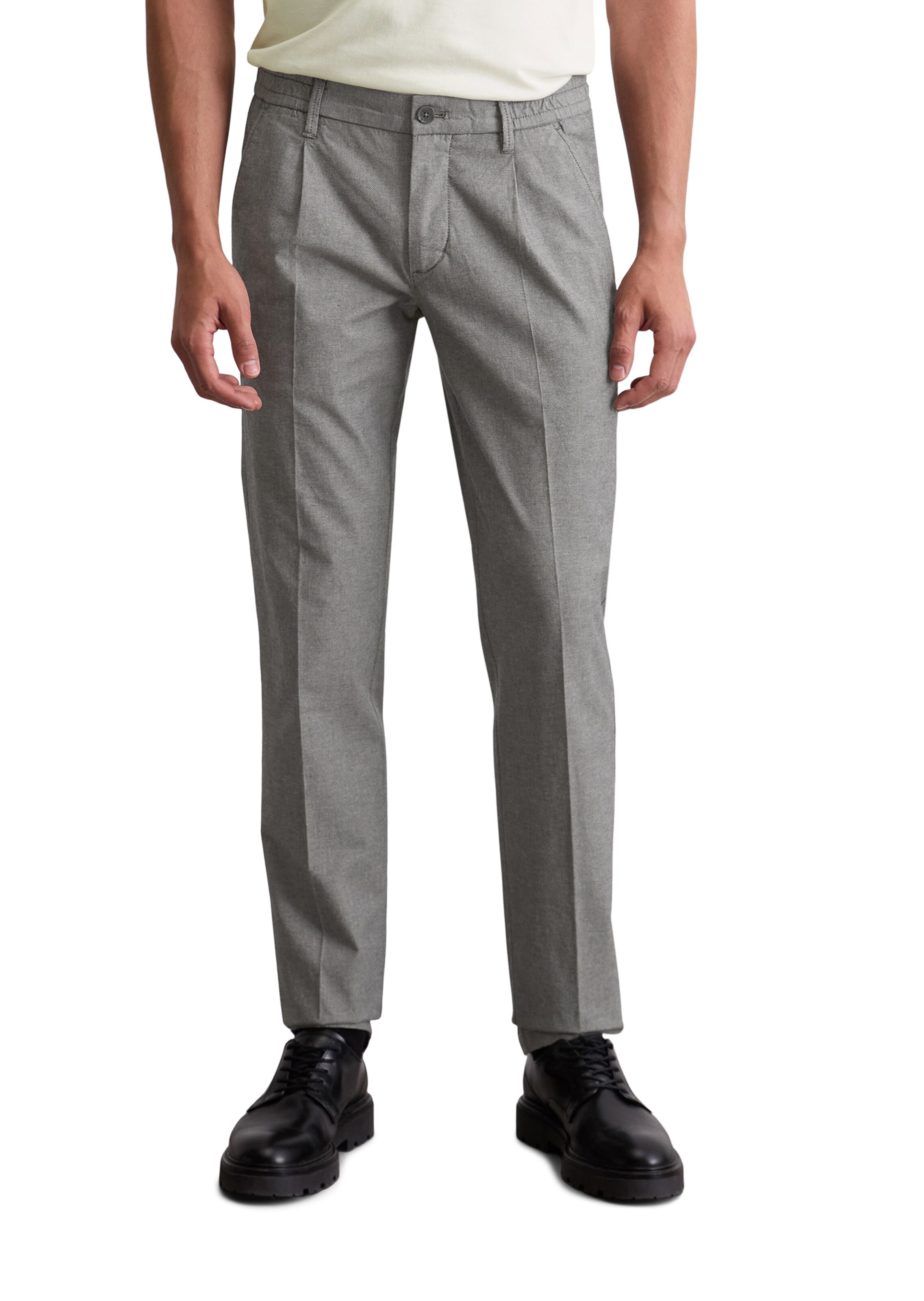 Marc O'Polo Regular Chino trousers 'Stig Jogger' in Grey: front