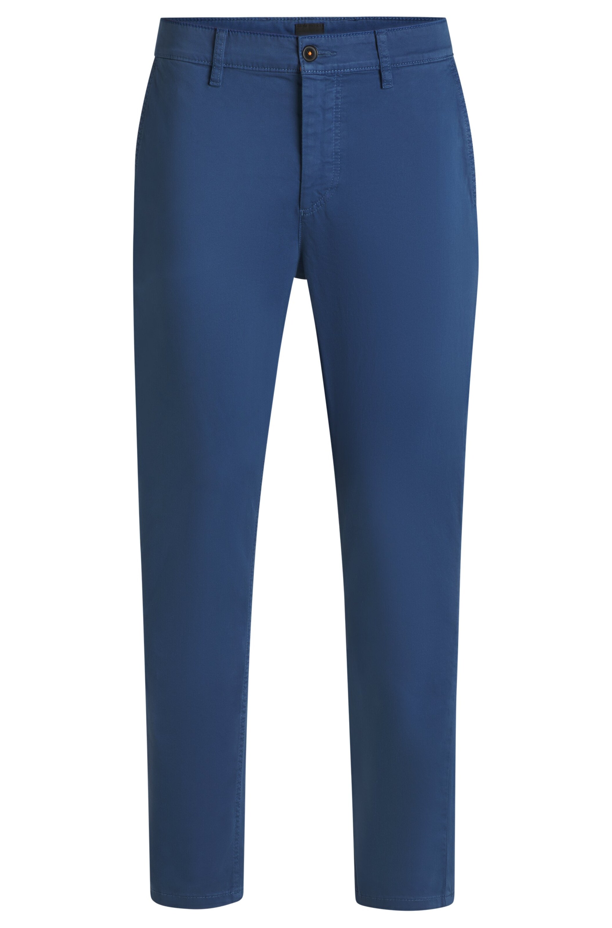 BOSS Chino Pants in Blue: front