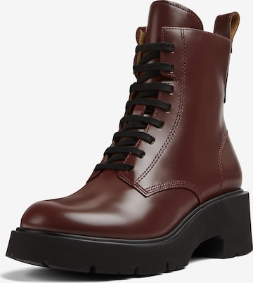CAMPER Lace-Up Ankle Boots 'Milah' in Red: front