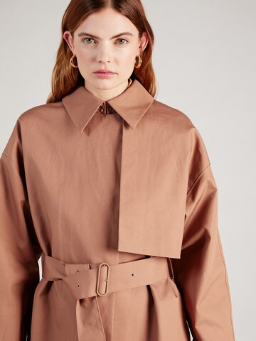 Calvin Klein Between-Seasons Coat in Orange