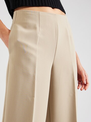 Wide Leg Pantalon à plis 'Barbine' MSCH COPENHAGEN en beige