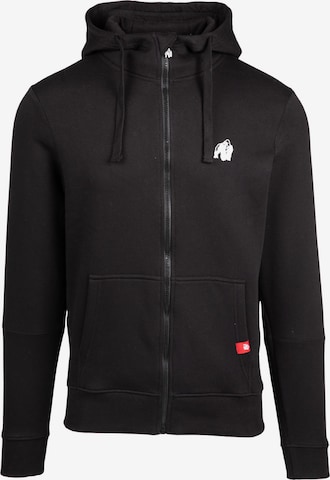 Gorilla Wear Sweatjacke 'Leon' in Schwarz: Vorderseite