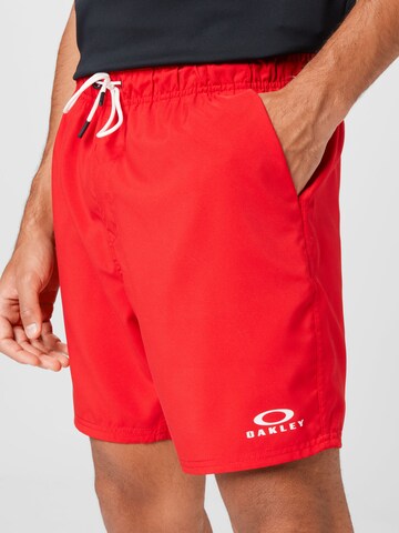 OAKLEY Normální Sportovní kalhoty 'CLEAR LAKE' – červená