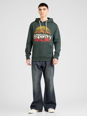 Sweat-shirt 'Great' Superdry en vert