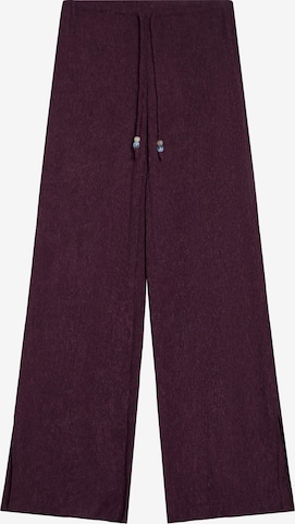 Bershka Wide Leg Housut värissä lila: etupuoli