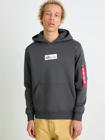 ALPHA INDUSTRIES Sweatshirt in Grau: Vorderseite