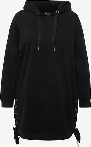 Ulla Popken Sweatshirt in Schwarz: predná strana