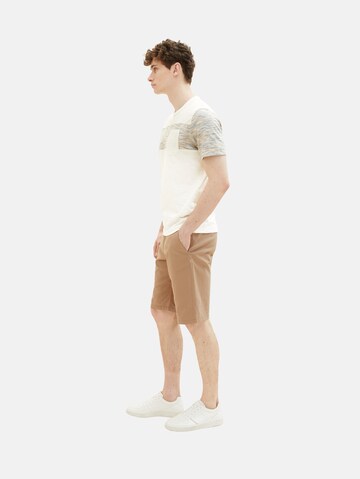 TOM TAILORregular Chino hlače - smeđa boja