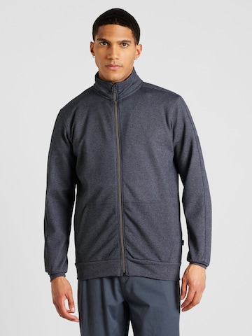 Gabbiano Zip-Up Hoodie in Blue: front