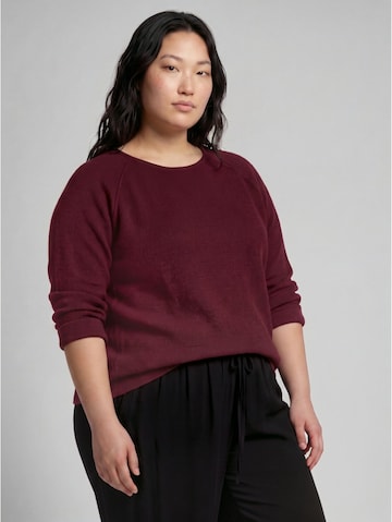 Tom Tailor Women + Sweatshirt in Rood: voorkant