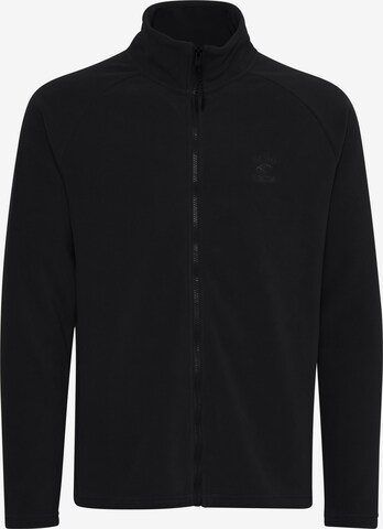 INDICODE JEANS Fleece Jacket in Black: front