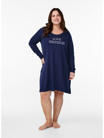 Zizzi - Camiseta de noche 'Mally' en azul