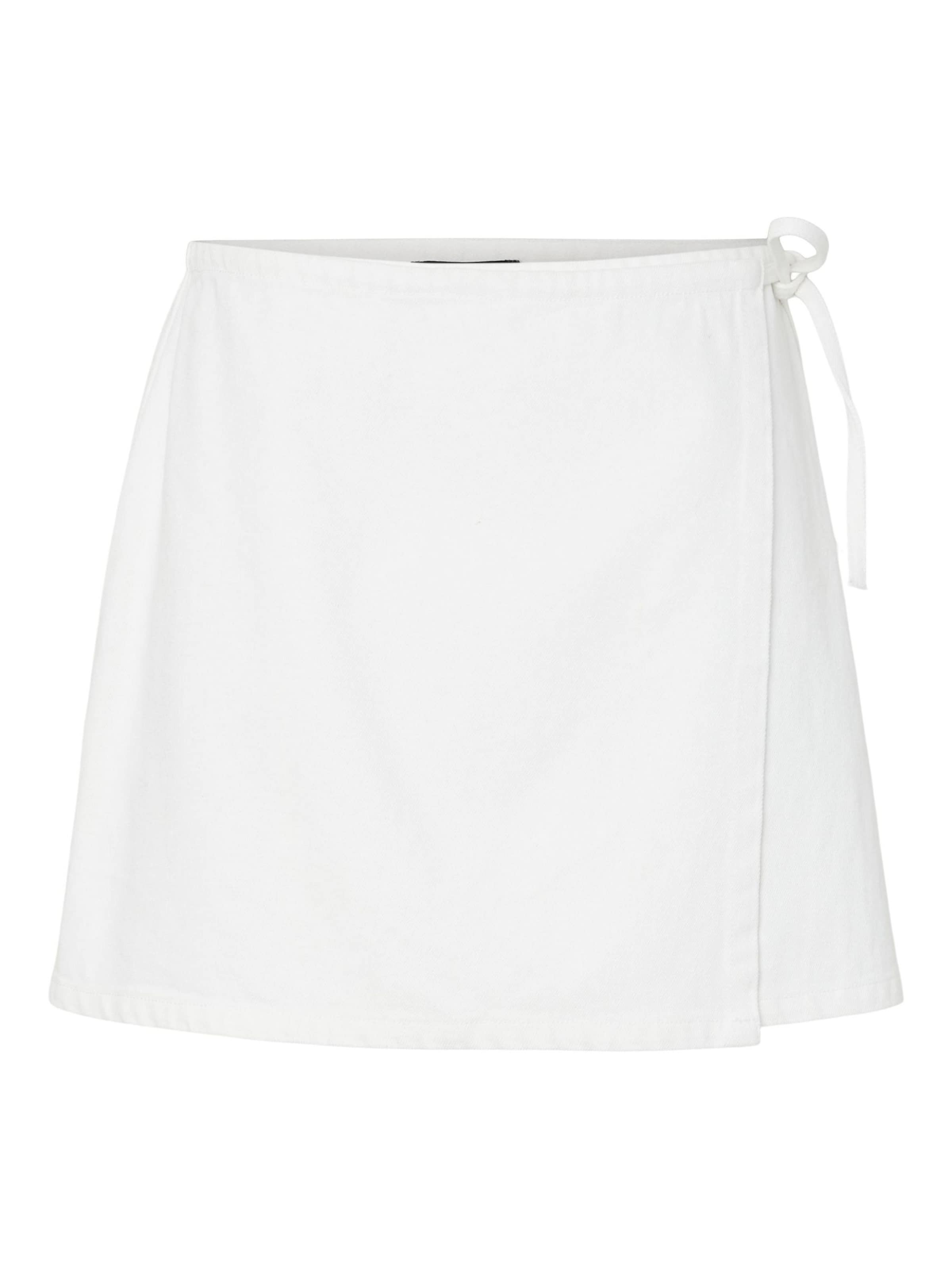 PIECES - Falda 'PCFlora' en blanco: frente