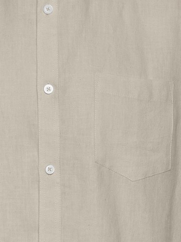 !Solid Slim fit Button Up Shirt 'Allan' in Beige