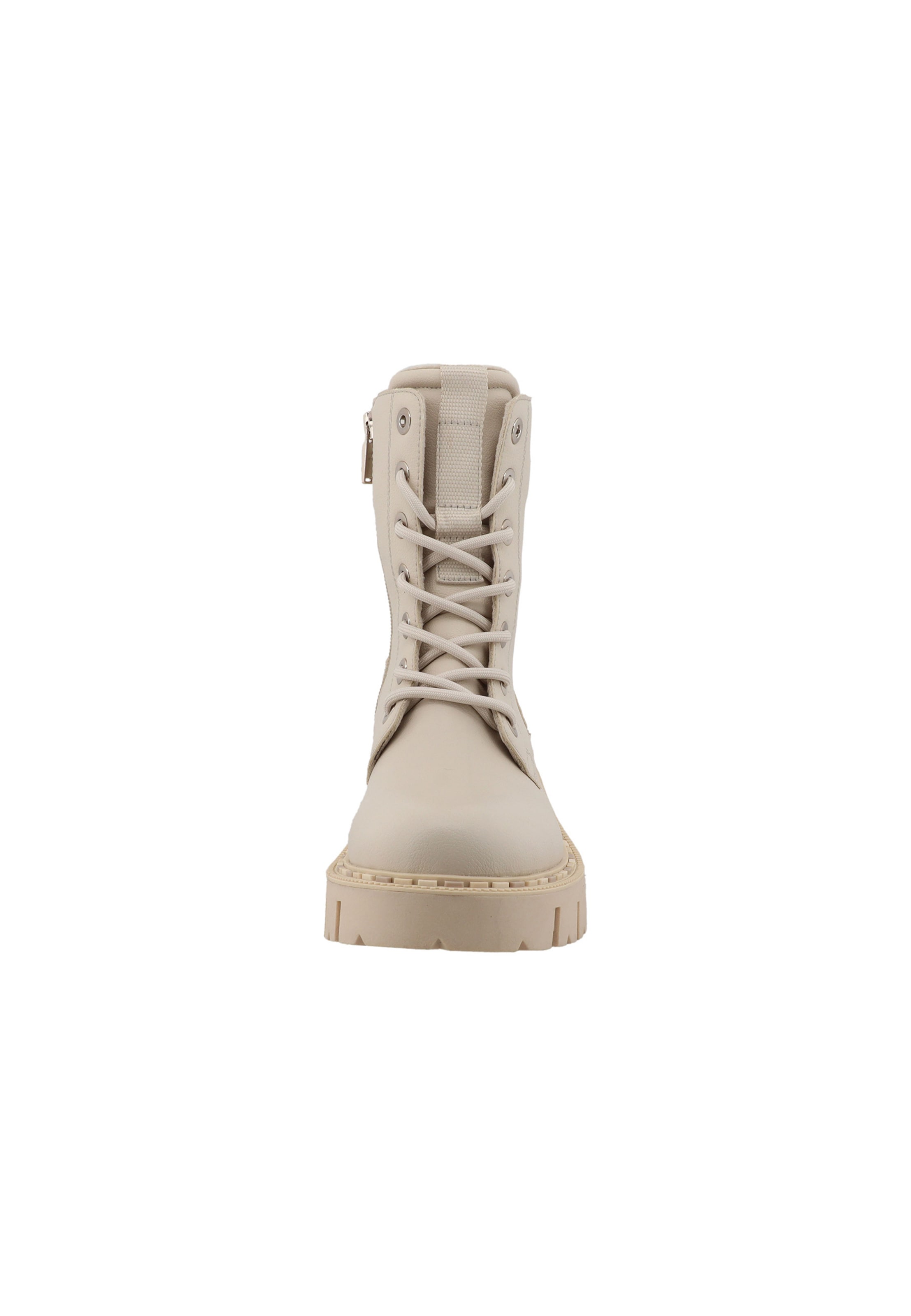 TOM TAILOR Schnürstiefelette in Beige