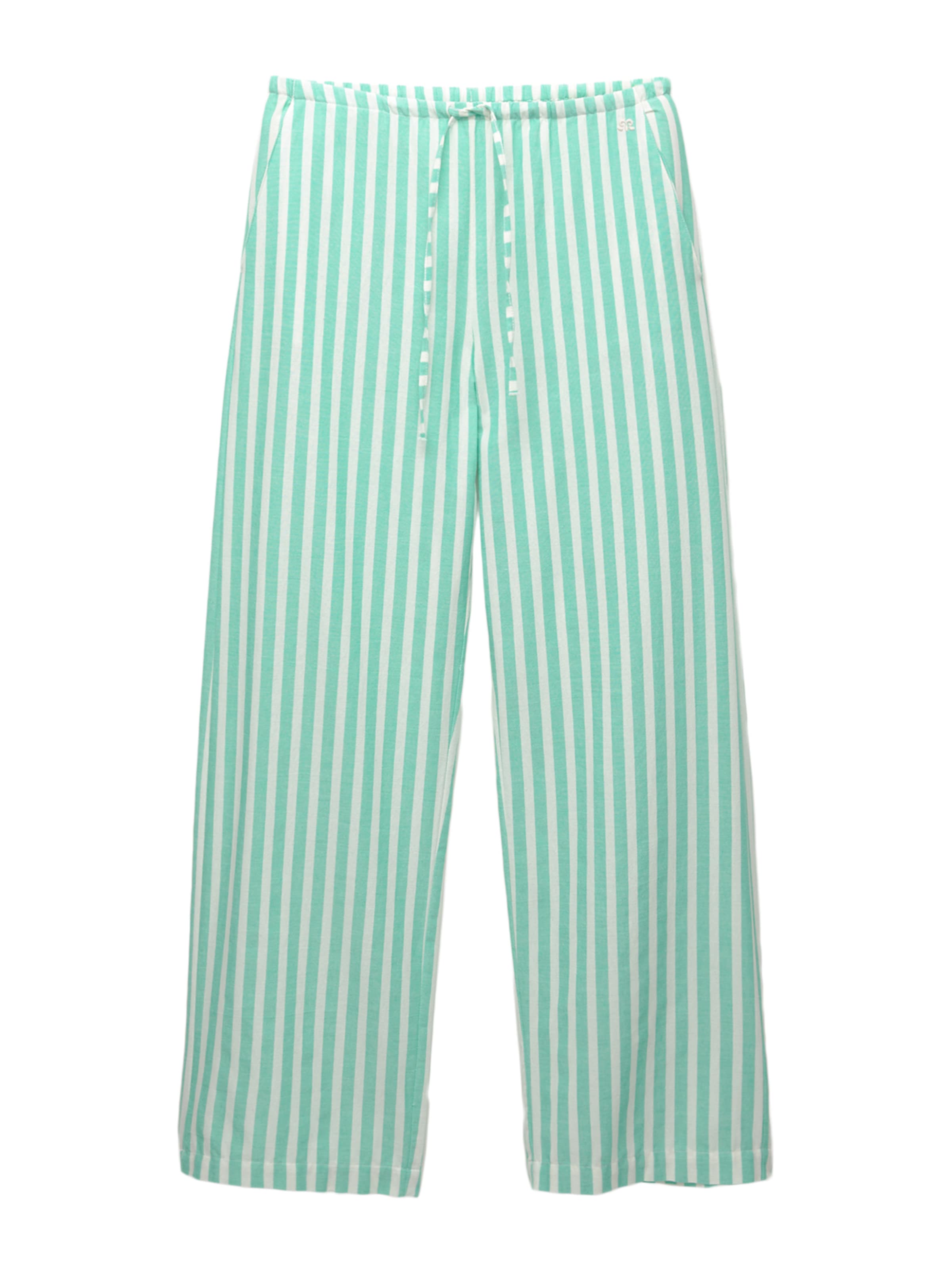 Pull&Bear Loosefit Hose in Grün: Vorderseite