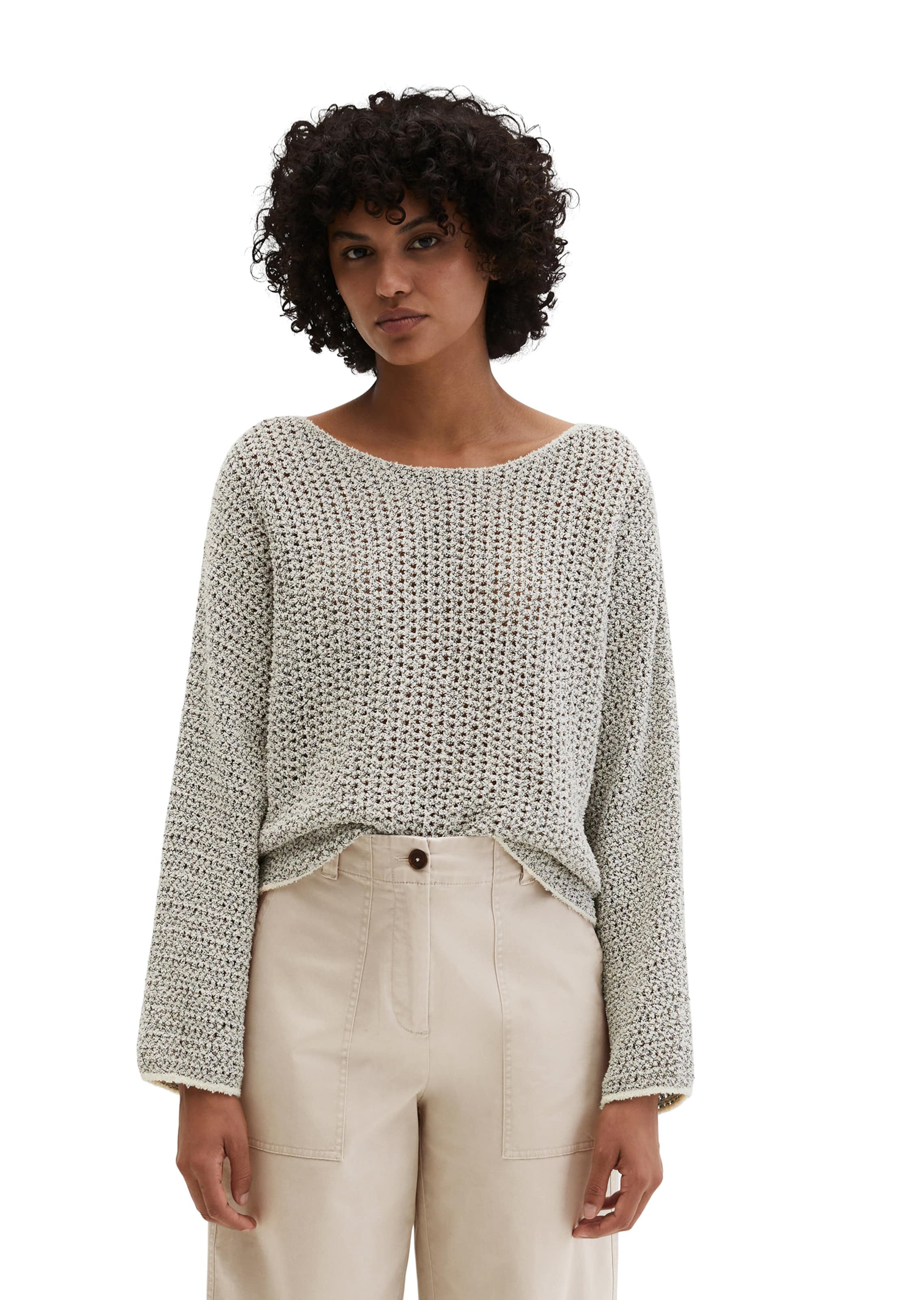 Marc O'Polo Oversized trui in Wit: voorkant