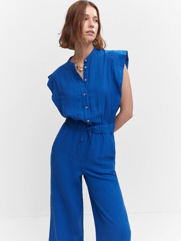 MANGO Jumpsuit 'Bambula' in Blau: predná strana