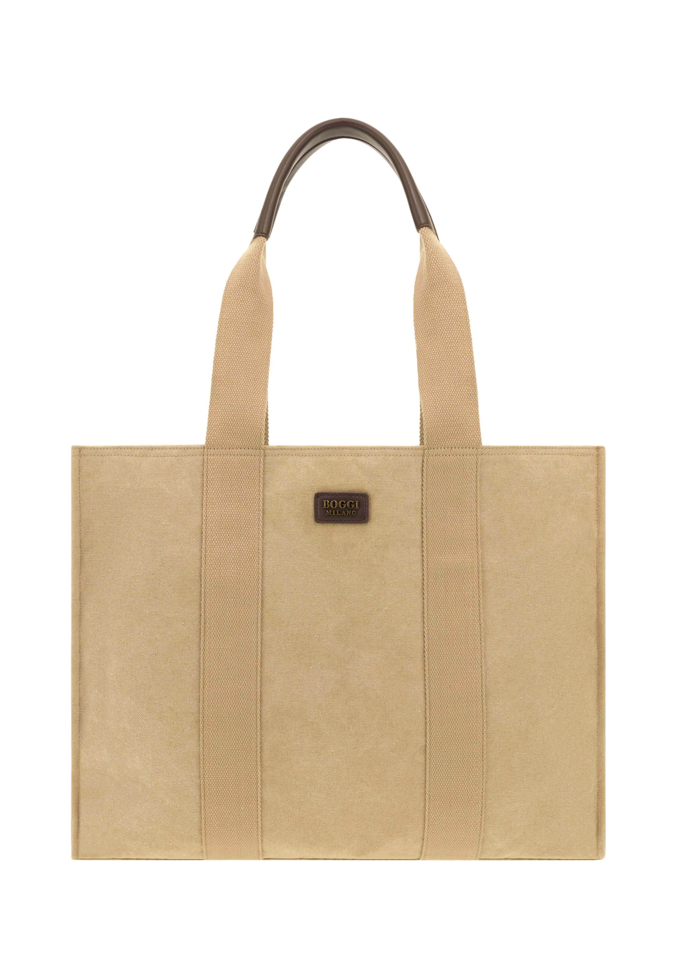 Cabas Boggi Milano en beige : devant