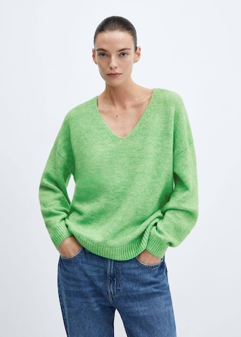 MANGO Пуловер 'Kim' в зелено: отпред