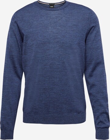 BOSS Sweater 'Leno' in Blue: front