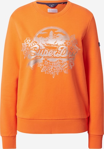 Sweat-shirt Superdry en orange : devant