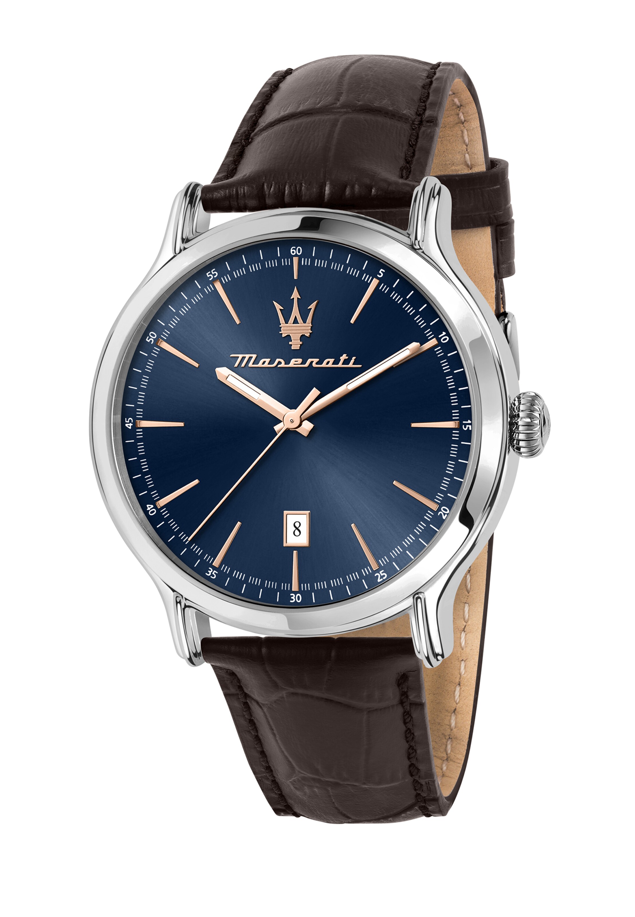 Maserati Uhr 'Epoca' in Braun: Vorderseite