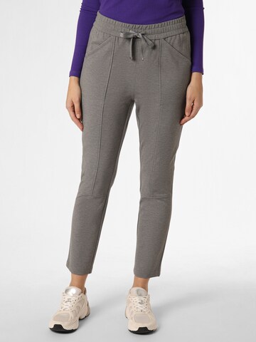 COMMA Slim fit Pleat-Front Pants in Grey: front