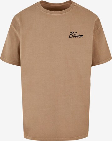 T-Shirt 'Flowers Bloom' Merchcode en beige : devant