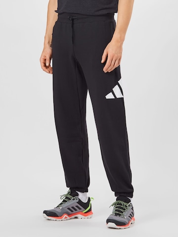 ADIDAS PERFORMANCE Tapered Sporthose in Schwarz: predná strana