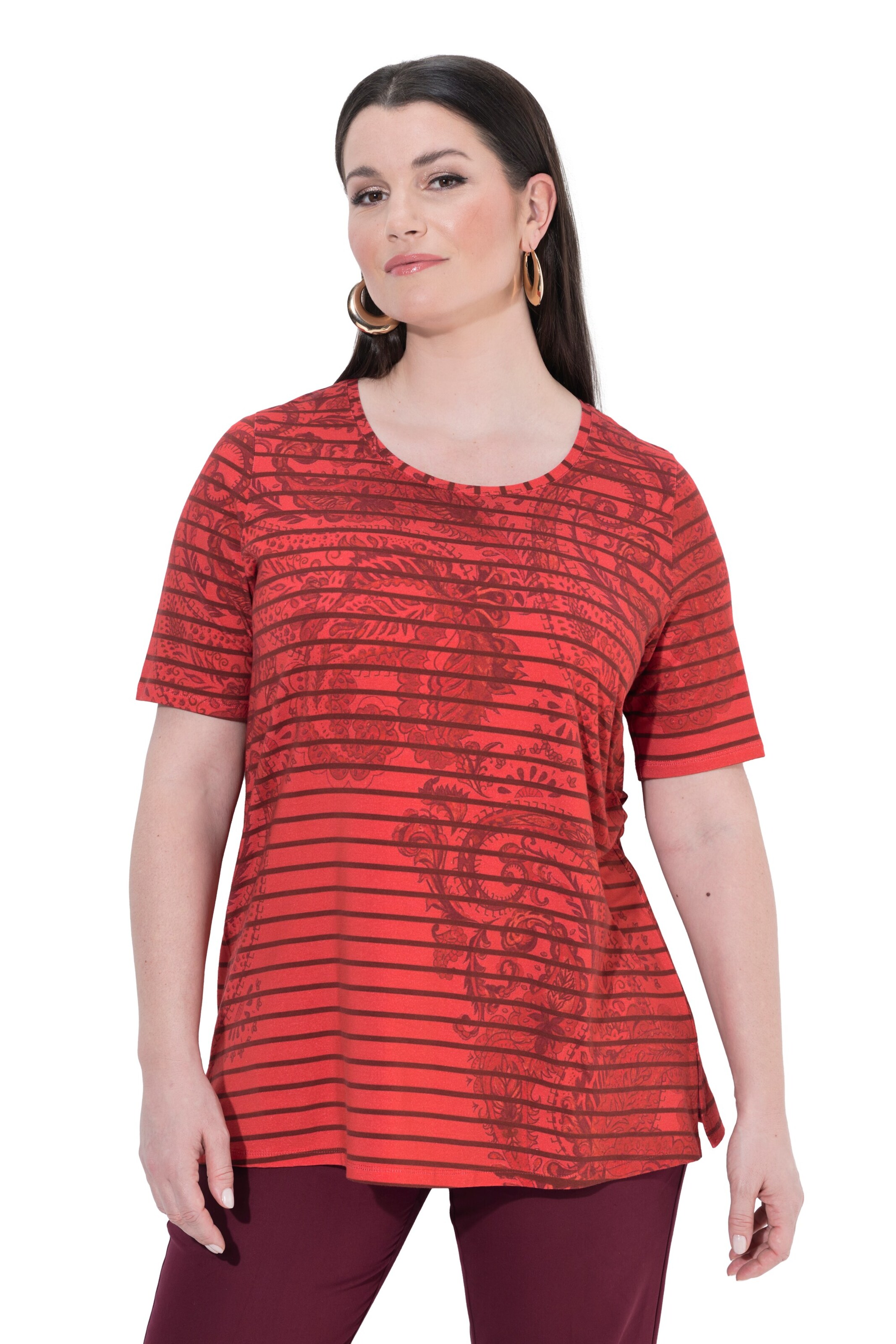 Ulla Popken Shirt in Rood: voorkant