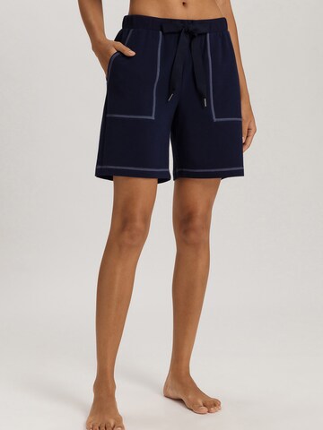 Hanro Loose fit Trousers ' Natural Living ' in Blue: front