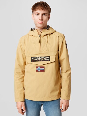 Veste fonctionnelle 'RAINFOREST' NAPAPIJRI en beige : devant