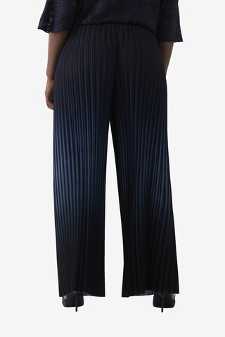 Ulla Popken Wide leg Broek in Blauw