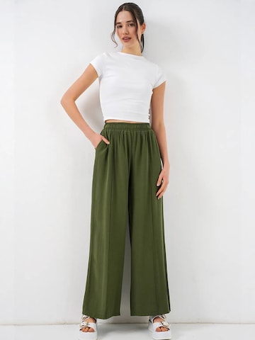 Wide Leg Pantalon 'Hose' Bigdart en vert