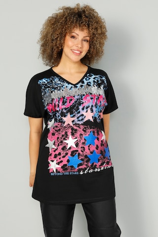 T-shirt MIAMODA en noir : devant