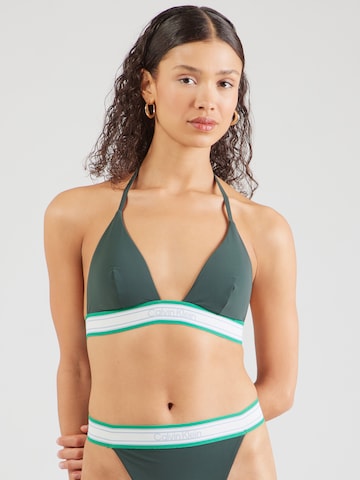 Calvin Klein Swimwear Háromszög Bikini felső - zöld: elől
