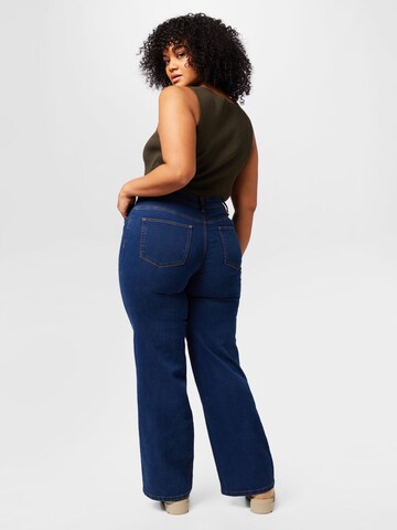 PIECES Curve Regular Jeans 'PEGGY' in Blue