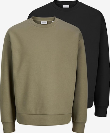 JACK & JONES Sweatshirt 'Barron' in Green: front