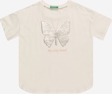 UNITED COLORS OF BENETTON T-shirt i beige: framsida