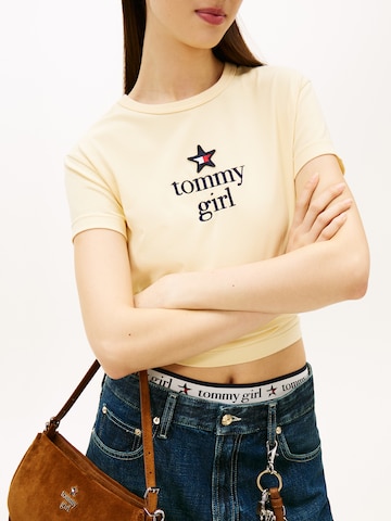 Tommy Jeans Koszulka w kolorze beżowy