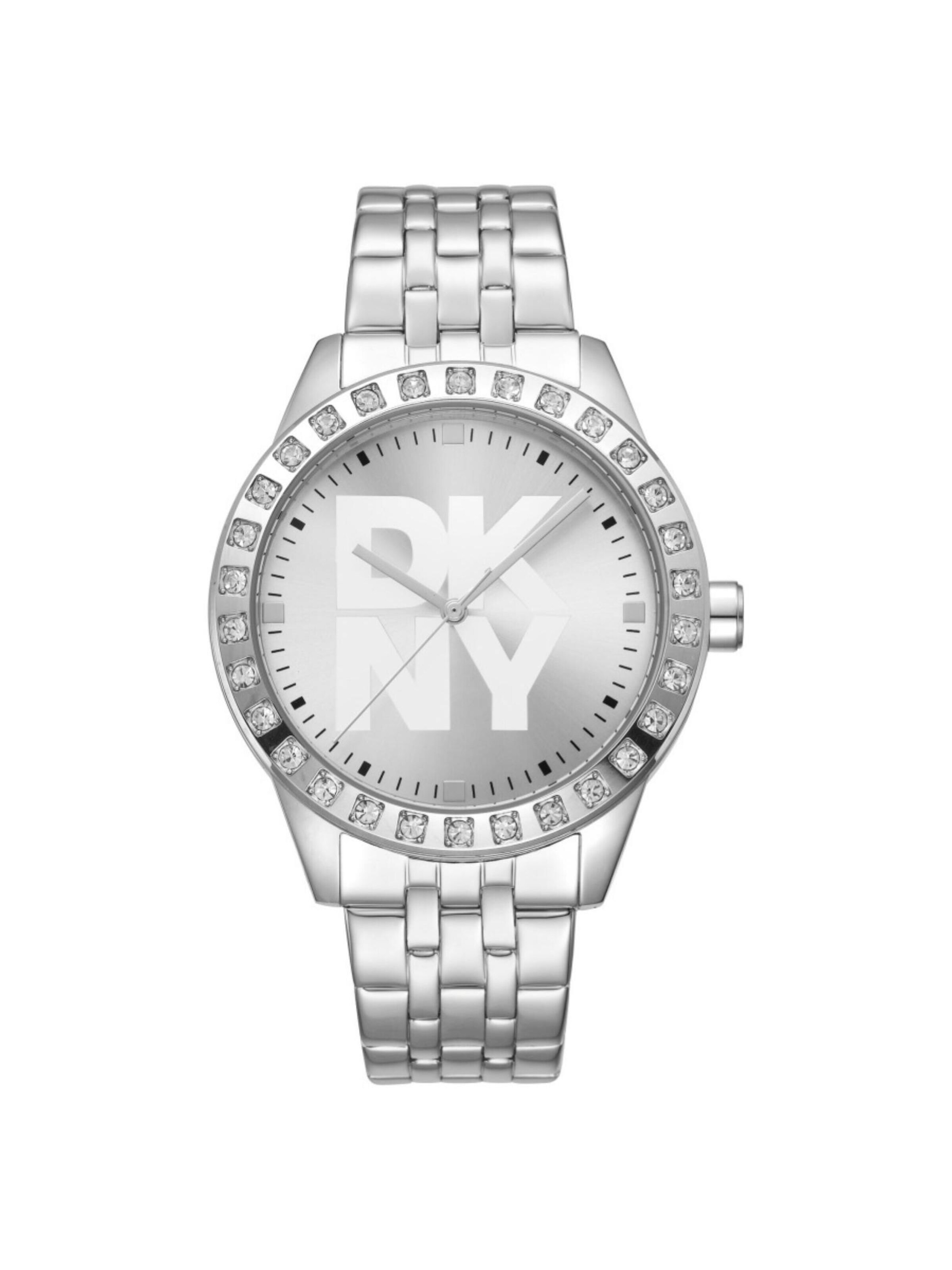 Montre à affichage analogique DKNY en argent : devant