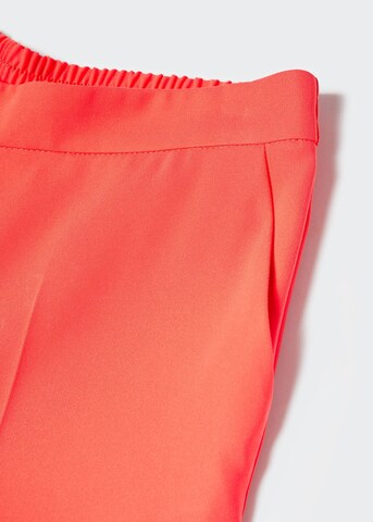 MANGO Loose fit Trousers with creases 'Iguana' in Red