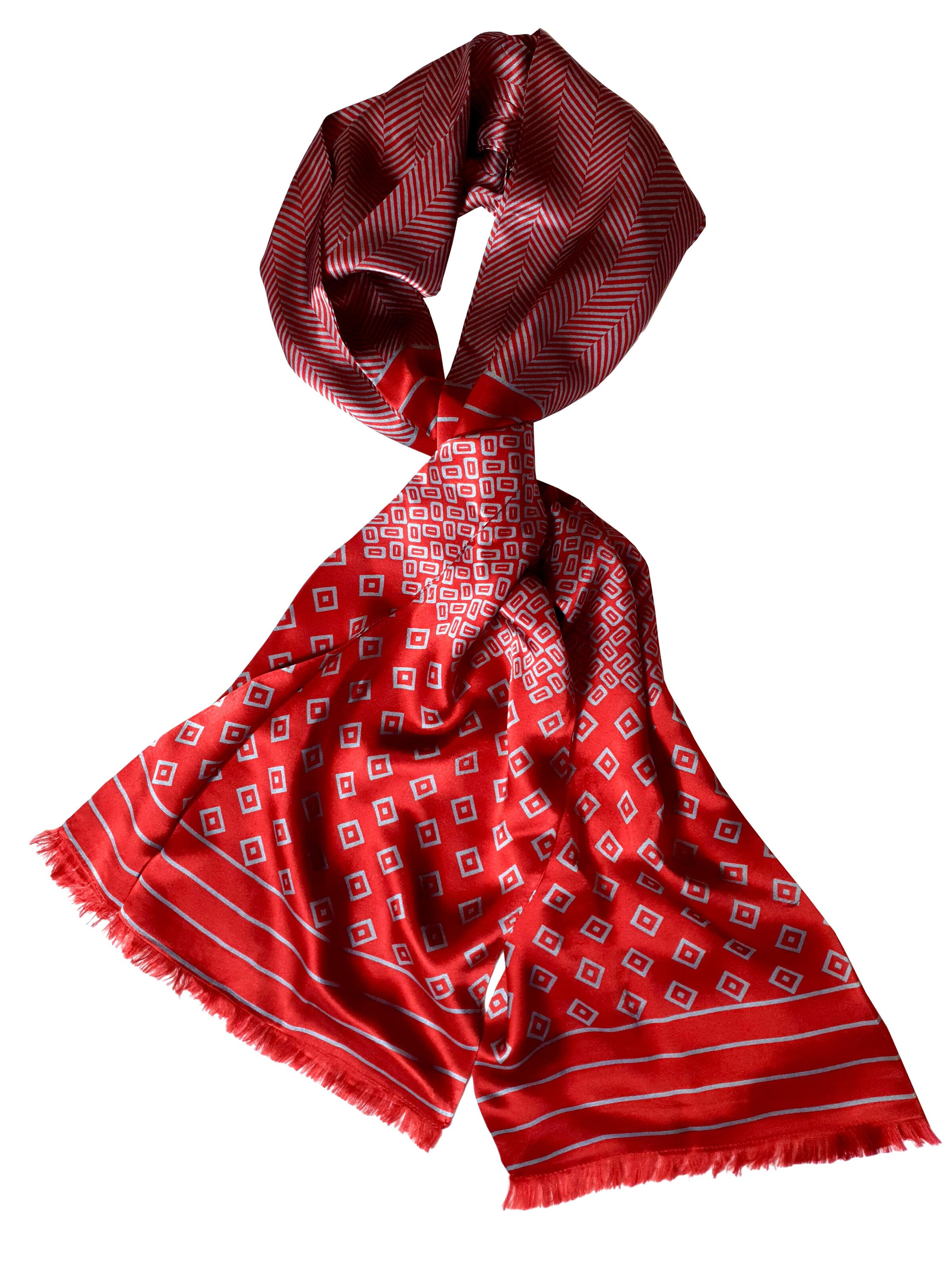 Posh Gear Sjaal 'Seidenschal Satinata' in Rood: voorkant