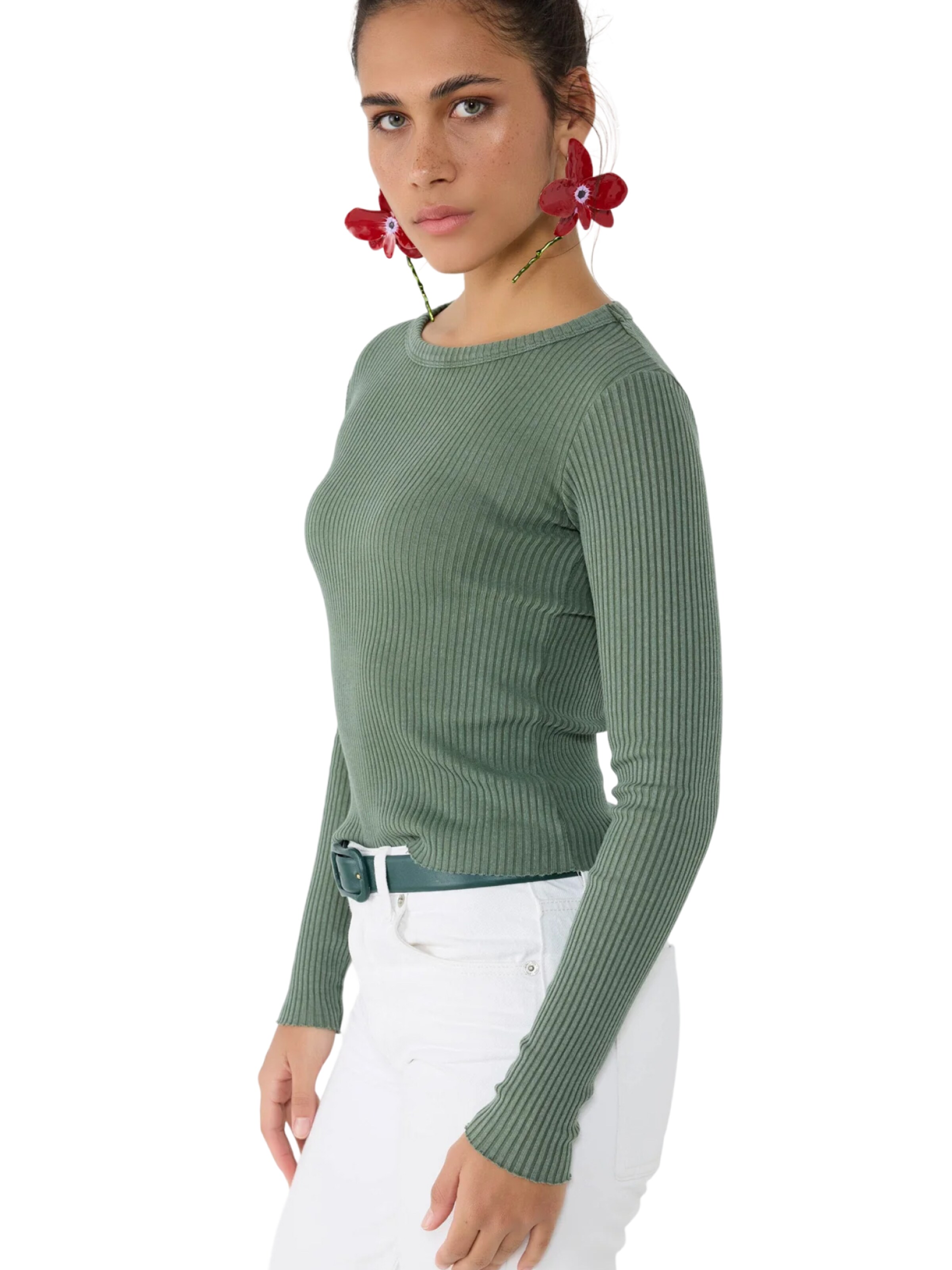 No Matter What Pullover in Grün: Vorderseite