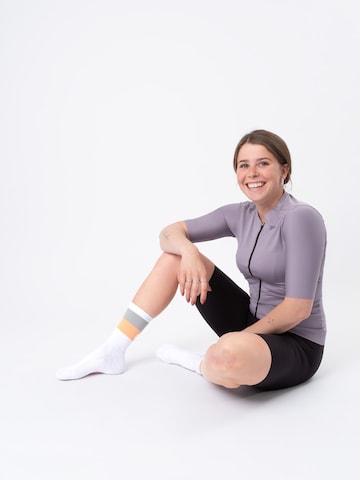 Chaussettes de sport 'Rennrad' Occulto en blanc : devant