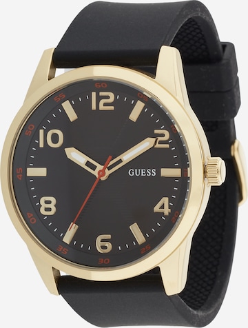 juoda GUESS Analoginis (įprasto dizaino) laikrodis: priekis