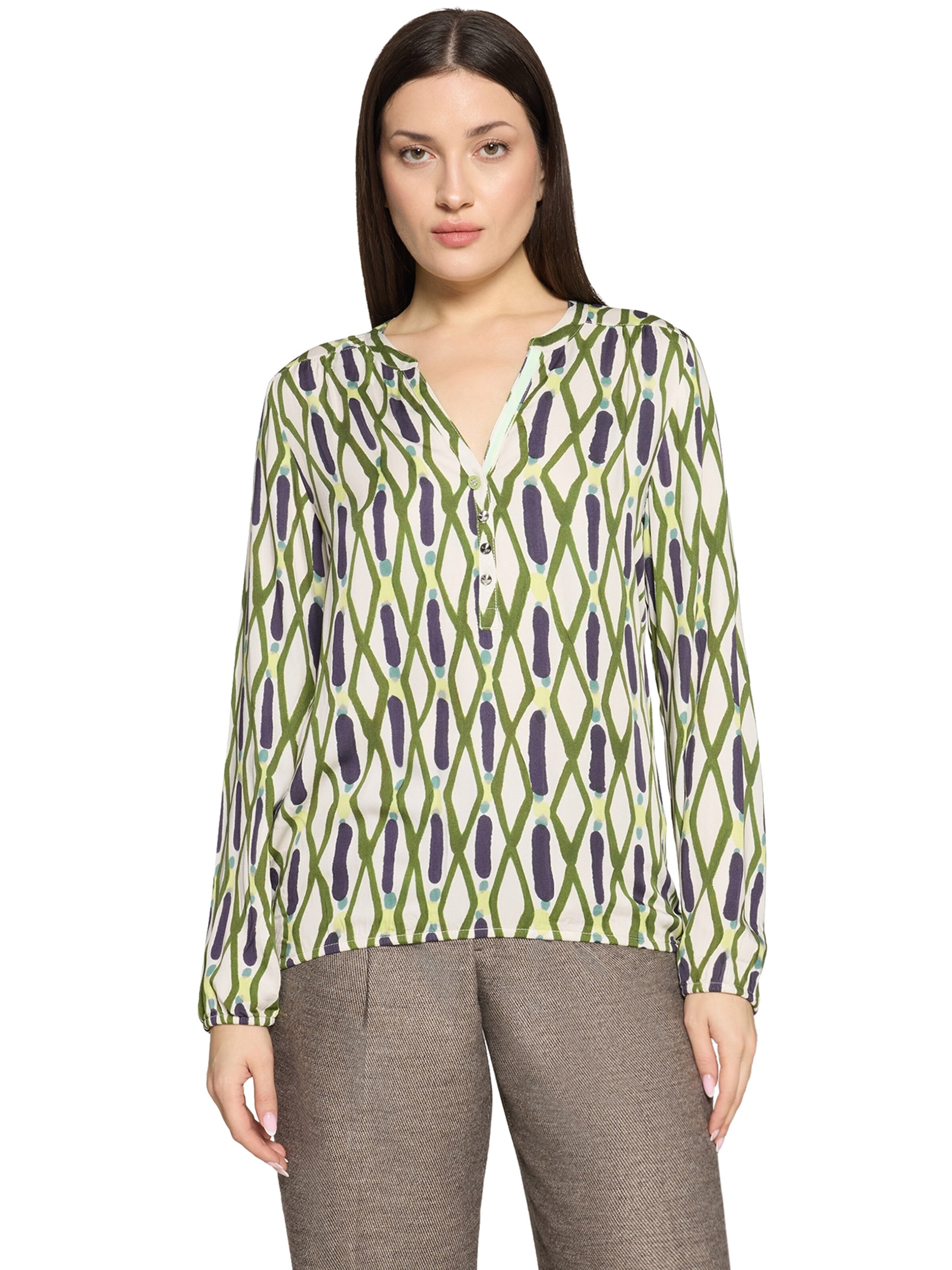 Cartoon Blouse in Green: front