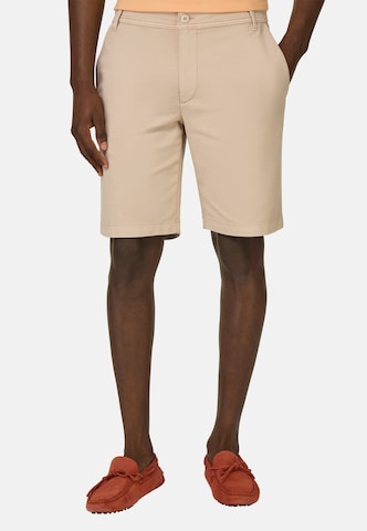 Boggi Milano Slim fit Trousers in Brown: front