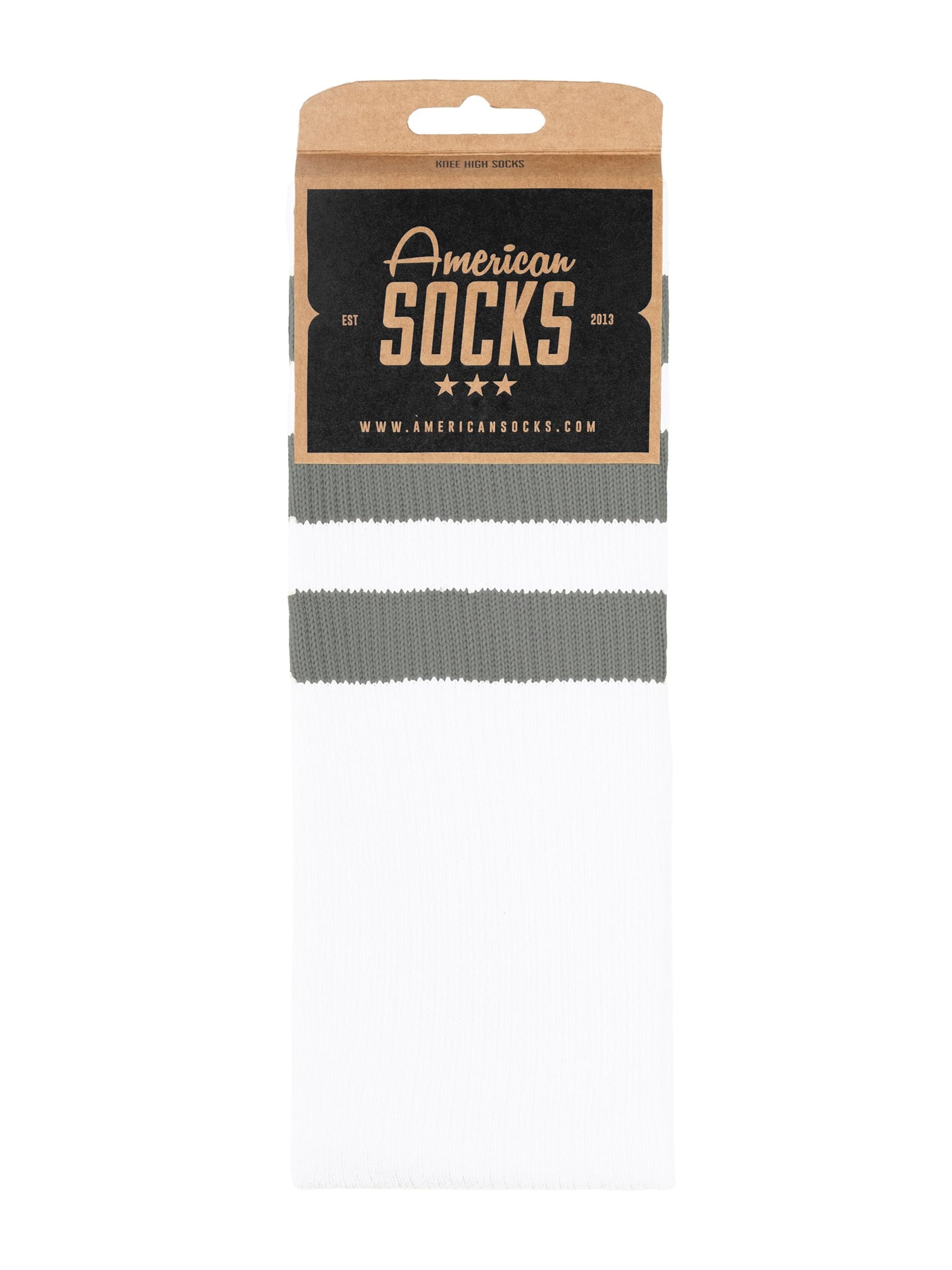 Chaussettes montantes 'Falkor - Knee High' American Socks en blanc